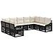 Set Divano da Giardino 9 pcs Nero polyrattan - Foto miniatura 1