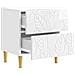 Comodino Bianco Lucido 43 x 34,5 x 48 cm Legno ingegnerizzato - Foto miniatura 2