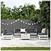 Set Salotto da Giardino 6 pz Bianco in Legno Massello di Pino - Foto miniatura 2