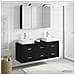 Set di mobili per il bagno 4 pcs Rovere Nero - Foto miniatura 2