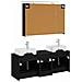 Set di mobili per il bagno 4 pcs Rovere Nero - Foto miniatura 8