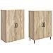Set di armadi 2 pcs 66 x 34,5 x 89,5 cm Legno ingegnerizzato - Foto miniatura 3