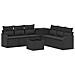 Set di divani 8 pz Nero Rattan sintetico e Acciaio - Foto miniatura 1