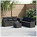 Set di divani 8 pz Nero Rattan sintetico e Acciaio - Foto miniatura 9