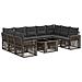 Set Divano da Giardino 10 pz Grigio e Grigio Scuro polyrattan - Foto miniatura 1