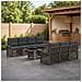 Set Divano da Giardino 8 pz Grigio e Grigio Scuro polyrattan - Foto miniatura 8