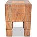 Sgabello In Legno Massiccio Di Recupero 28x28x40 Cm - Foto miniatura 2