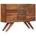 Credenza In Legno Massello Di Recupero 110x30x75 Cm Marrone - Foto miniatura 1