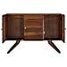 Credenza In Legno Massello Di Recupero 110x30x75 Cm Marrone - Foto miniatura 6