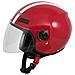 Casco Jet Scooter Moto Quad Omologato Ece 22 05 Visiera Rosso M - Foto miniatura 4