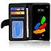 Custodia Compatibile Con Lg K8 2016 In Nero Ossido - Coperchio Protettivo Con Chiusura Magnetica E 3 Slot Per Carte - Foto miniatura 1