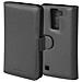 Custodia Compatibile Con Lg K8 2016 In Nero Ossido - Coperchio Protettivo Con Chiusura Magnetica E 3 Slot Per Carte - Foto miniatura 4