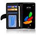 Custodia Compatibile Con Lg K8 2016 In Nero Ossido - Coperchio Protettivo Con Chiusura Magnetica E 3 Slot Per Carte - Foto miniatura 7