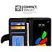 Custodia Compatibile Con Lg K8 2016 In Nero Ossido - Coperchio Protettivo Con Chiusura Magnetica E 3 Slot Per Carte - Foto miniatura 8