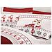 Completo Lenzuola In Flanella Pensieri Delicati 100% Cotone Dis. Renna Rosso Matrimoniale Rosso - Foto miniatura 3