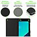 Custodia Per Tablet Compatibile Con Samsung Galaxy Tab S3 (9.7"" Zoll) Sm-t820n / T825n In Nero Satin - Coperchio Protettiva Ultra Sottile Con Funzione Auto Wake Up E Stand - Foto miniatura 3