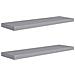 Scaffali A Parete 2 Pz Grigi 90x23,5x3,8 Cm In Mdf - Foto miniatura 2