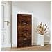 Scarpiera Rovere Fumo 59x17x150 Cm In Legno Multistrato - Foto miniatura 3