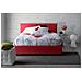 Letto Matrimoniale Betty, Letto Contenitore Con Rivestimento In Tessuto, 100% Made In Italy, Apertura Frontale, Adatto Per Materasso Cm 160x190, Rosso - Foto miniatura 4