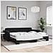 Divano Letto Con Letto Estraibile Nero 90x190 Cm In Velluto - Foto miniatura 1