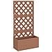 Fioriere A Traliccio 2pz Marroni 65x33x135 Cm Wpc - Foto miniatura 3