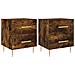 Comodini 2 Pz Rovere Fumo 40x35x47,5 Cm In Legno Multistrato - Foto miniatura 2