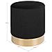 Pouf Gamby - Nero - Velluto - 34x34x43 Cm - Foto miniatura 3