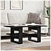 Tavolino Da Salotto Nero 102x55x42 Cm In Legno Multistrato - Foto miniatura 1