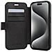 Custodia Per Iphone 15 Pro Series Custodia A Libro Con Funzione Stand E Slot Per Schede, Grigio Scuro - Foto miniatura 5