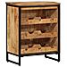 Portabottiglie Per 9 Bottiglie 55x33x70 Cm Legno Massello Mango - Foto miniatura 1