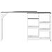 Lusso Casadino -  Tavolo Da Bar Con Scaffale Mobile Bianco 138x39x110 Cm - Foto miniatura 3