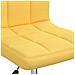 Sedia Da Pranzo Girevole Giallo Senape In Tessuto - Foto miniatura 7
