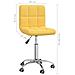 Sedia Da Pranzo Girevole Giallo Senape In Tessuto - Foto miniatura 8