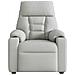 Poltrona Reclinabile in Tessuto Grigio Nuvola - Foto miniatura 3