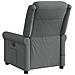 Poltrona Massaggiante Reclinabile Grigio Scuro in Tessuto - Foto miniatura 5
