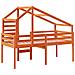 Letto a Soppalco con Tetto Cera 90x190cm Legno Massello di Pino - Foto miniatura 6