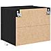 Comodino con LED Montato a Muro Rovere Nero 50x39x41 cm - Foto miniatura 8