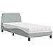Letto con Materasso Grigio Chiaro 90x190 cm in Velluto - Foto miniatura 1
