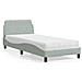 Letto con Materasso Grigio Chiaro 90x190 cm in Velluto - Foto miniatura 2