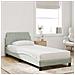 Letto con Materasso Grigio Chiaro 90x190 cm in Velluto - Foto miniatura 3
