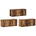 Set Mobile TV da Parete 3 pcs Legno vecchio 100 x 34,5 x 40 cm - Foto miniatura 1