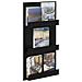 Scaffale per riviste Rovere Nero 51 x 11 x 102 cm - Foto miniatura 3