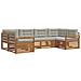 Set divani con cuscino 6 pcs Grigio Naturale e Chiaro - Foto miniatura 1