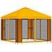 Gazebo da giardino con pareti laterali 3 x 3 m Giallo - Foto miniatura 3