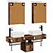 Set di Armadi da Bagno 5 pcs Legno antico 50 x 14,5 x 70 cm - Foto miniatura 8