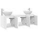 Set di Armadi da Bagno 3 pz Bianco Lucido 49,5 x 44,5 x 65 cm - Foto miniatura 4
