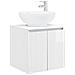 Set di Armadi da Bagno 3 pz Bianco Lucido 49,5 x 44,5 x 65 cm - Foto miniatura 7