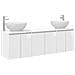 Set di Armadi da Bagno 3 pz Bianco Lucido 49,5 x 44,5 x 65 cm - Foto miniatura 1