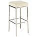 Sgabello Bar Montreal Imbottito In Similpelle I Sgabello Panchetto Design Cucina O Bar Telaio 4 Gambe I Sgabello Bancone H 85 CM Crema Base Acciaio Inox - Foto miniatura 1