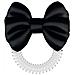 Bowtique True Black Elastico Fiocco In Seta Nero - Foto miniatura 1